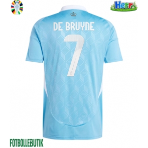 Belgien Kevin De Bruyne #7 Bortatröja EM 2024 Kortärmad